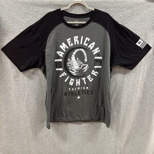 American Fighter Shirt Mens 4XL Grey Michigan Short Sleeve Graphic Logo Athletic